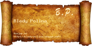 Bledy Polina névjegykártya